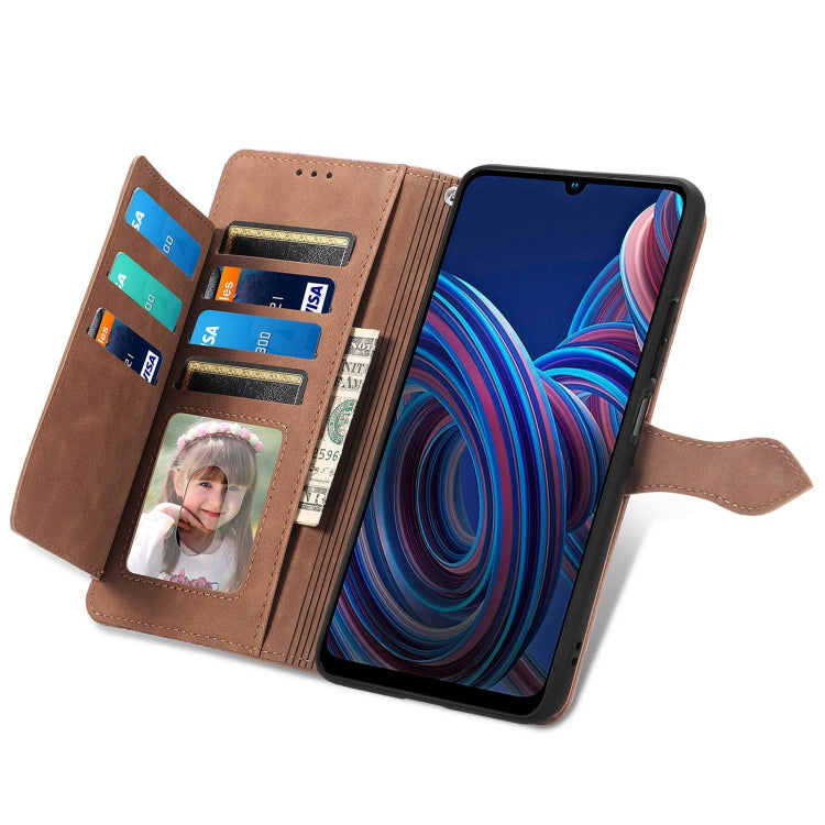 For ZTE Blade A72 4G Embossed Flower Shockproof Leather Phone Case