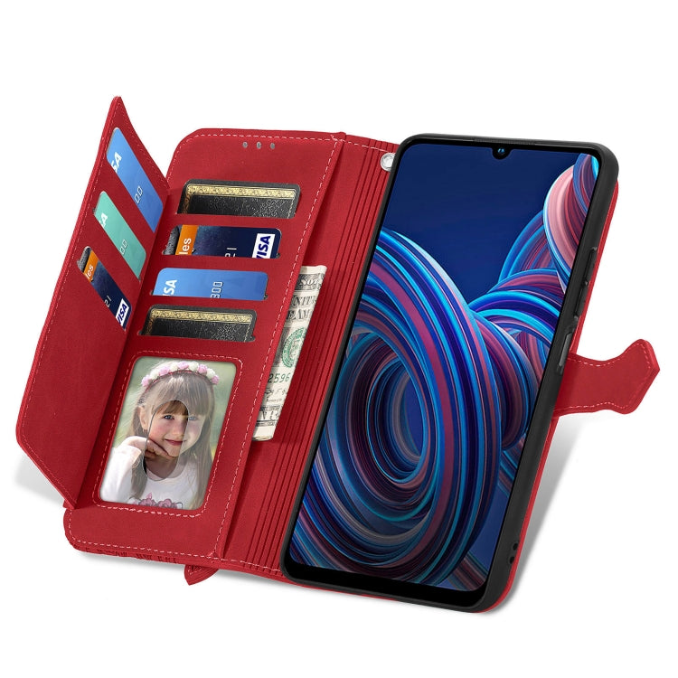 For ZTE Blade A72 4G Embossed Flower Shockproof Leather Phone Case