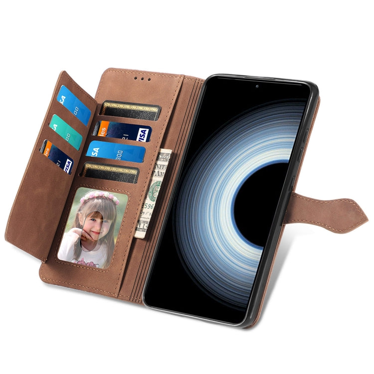 For Xiaomi Redmi K50 Ultra Embossed Flower Shockproof Leather Phone Case