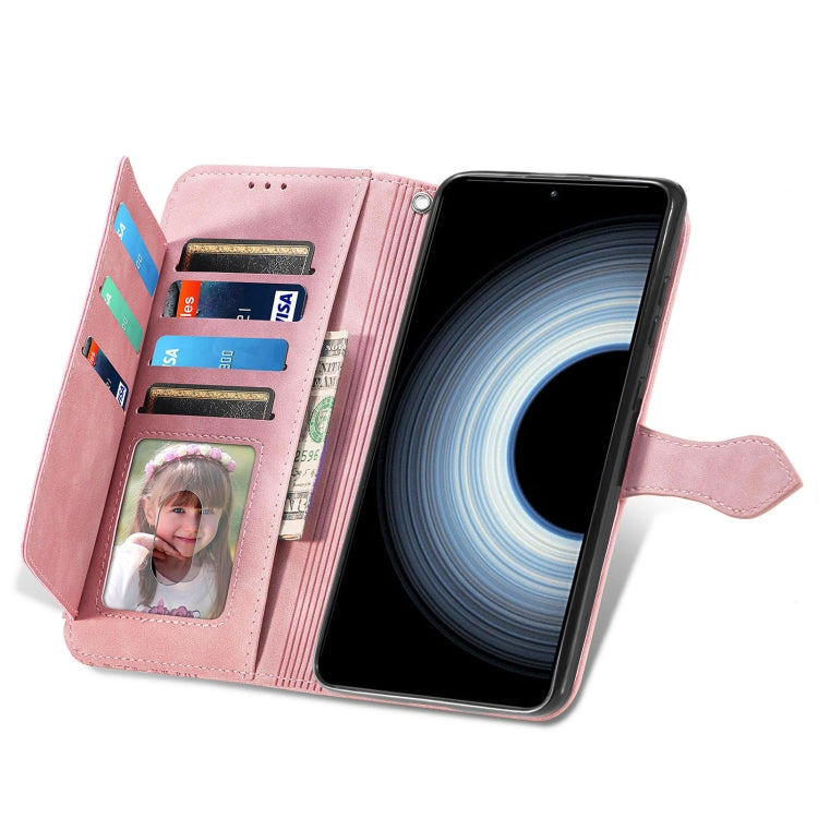 For Xiaomi Redmi K50 Ultra Embossed Flower Shockproof Leather Phone Case