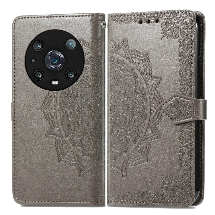 For Honor Magic 4 Pro Mandala Flower Embossed Leather Phone Case