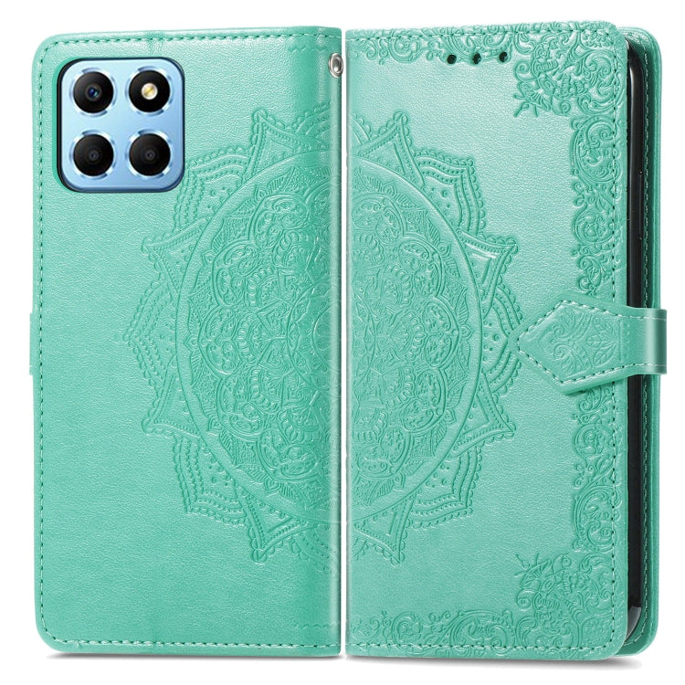 For Honor X8 5G Mandala Flower Embossed Leather Phone Case