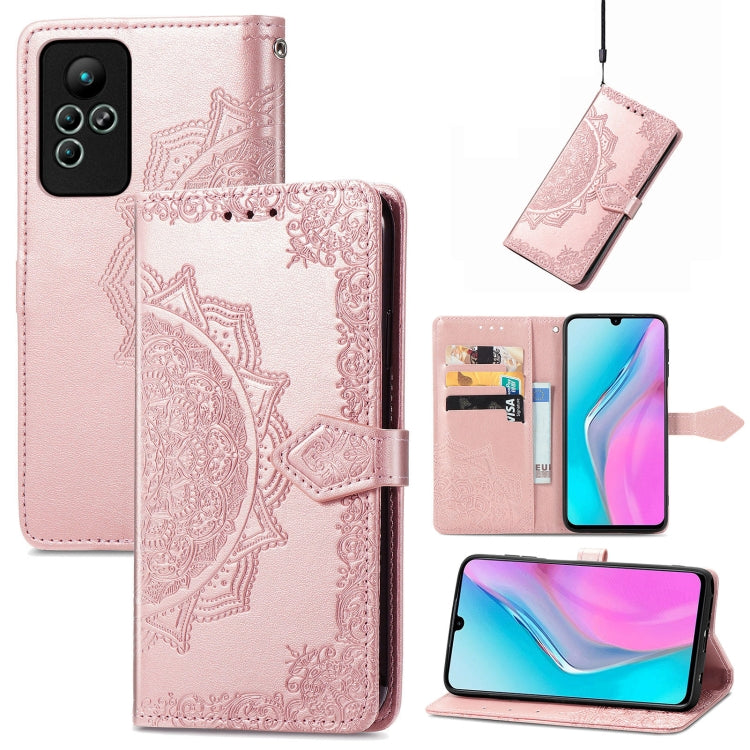 For Infinix Note 11 Mandala Flower Embossed Leather Phone Case