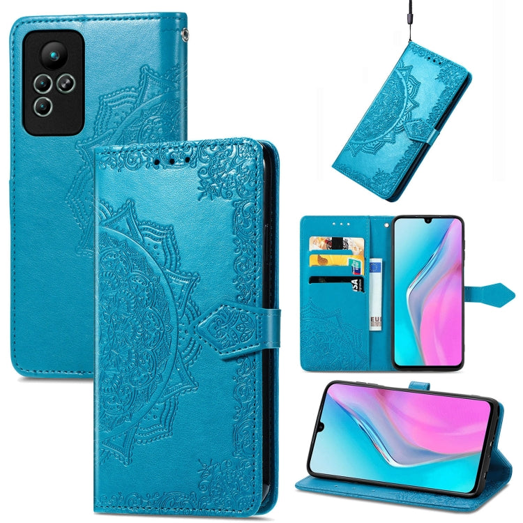 For Infinix Note 11 Mandala Flower Embossed Leather Phone Case