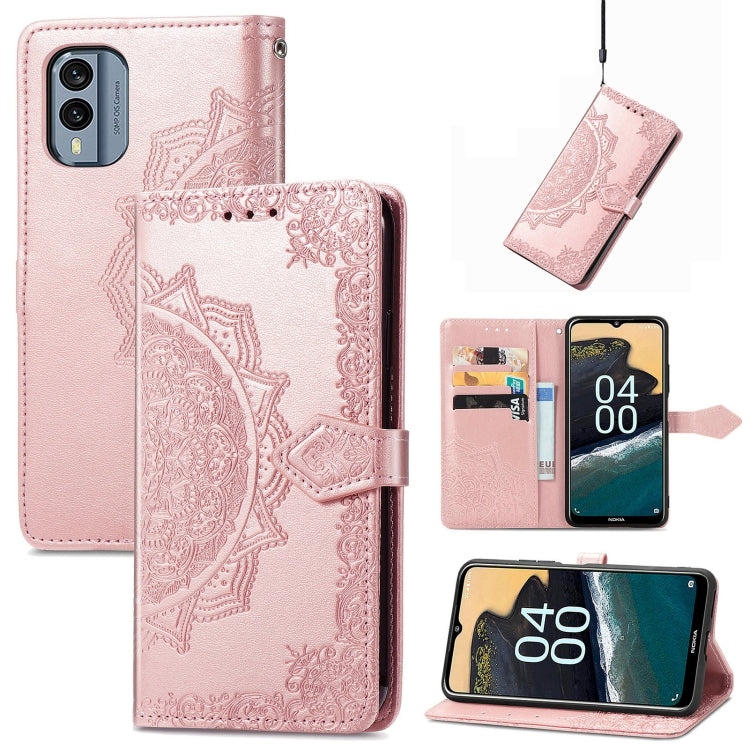 For Nokia X30 Mandala Flower Embossed Leather Phone Case