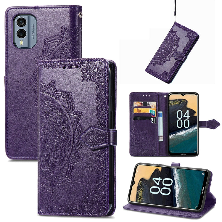 For Nokia X30 Mandala Flower Embossed Leather Phone Case