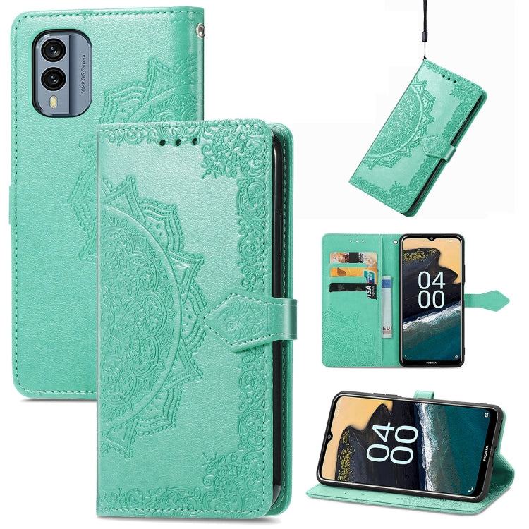 For Nokia X30 Mandala Flower Embossed Leather Phone Case