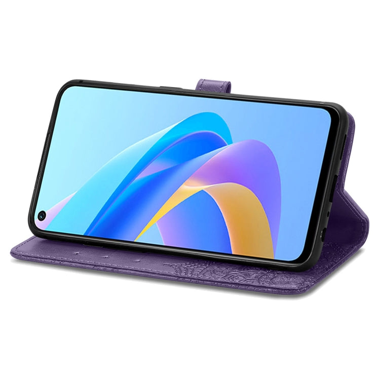 For OPPO A76 4G Mandala Flower Embossed Leather Phone Case