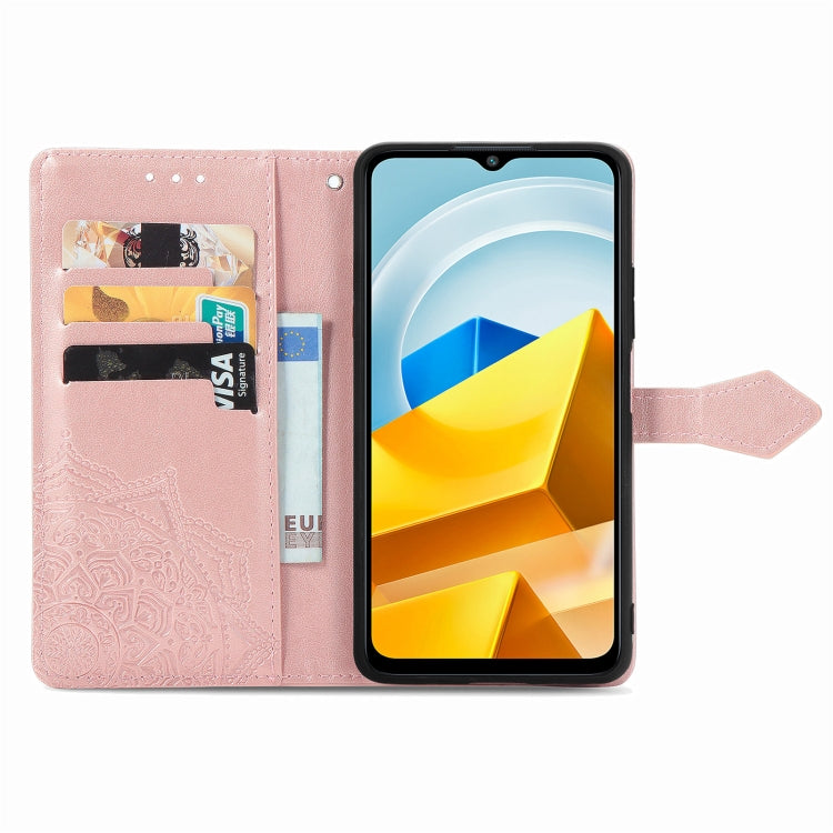 For Xiaomi Poco M5 Mandala Flower Embossed Leather Phone Case