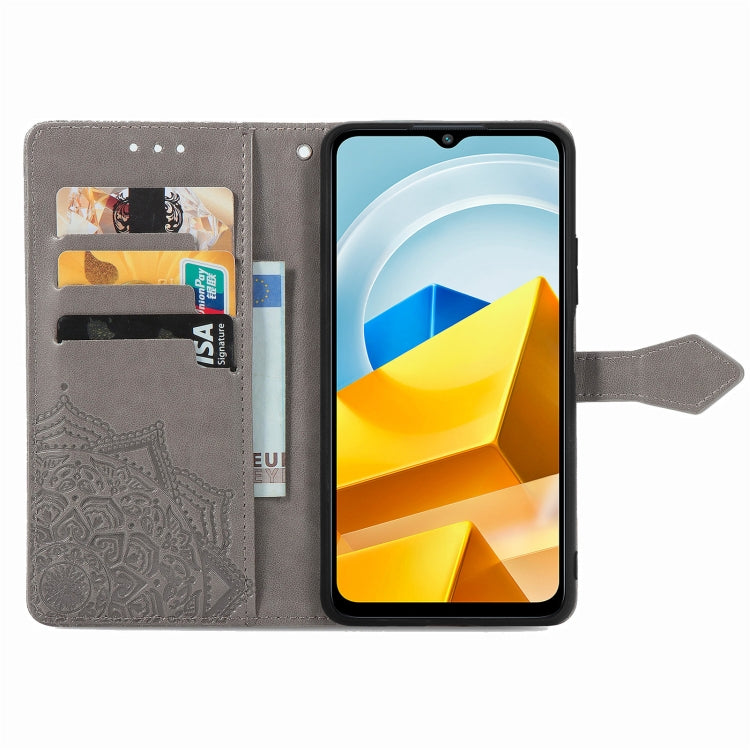 For Xiaomi Poco M5 Mandala Flower Embossed Leather Phone Case