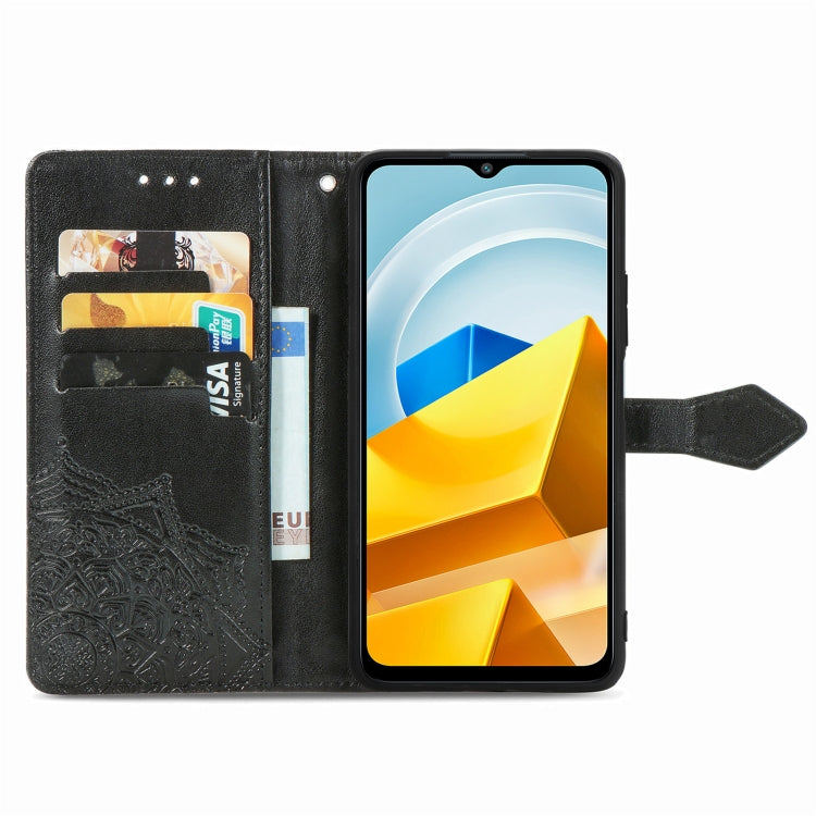 For Xiaomi Poco M5 Mandala Flower Embossed Leather Phone Case