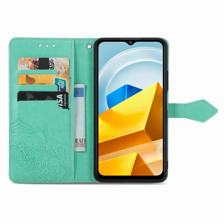 For Xiaomi Poco M5 Mandala Flower Embossed Leather Phone Case