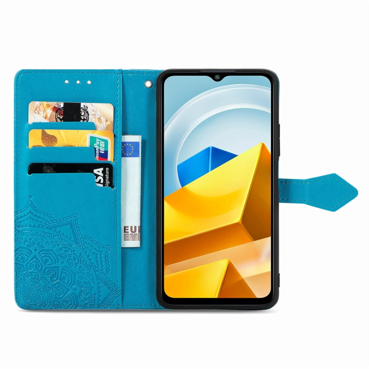 For Xiaomi Poco M5 Mandala Flower Embossed Leather Phone Case