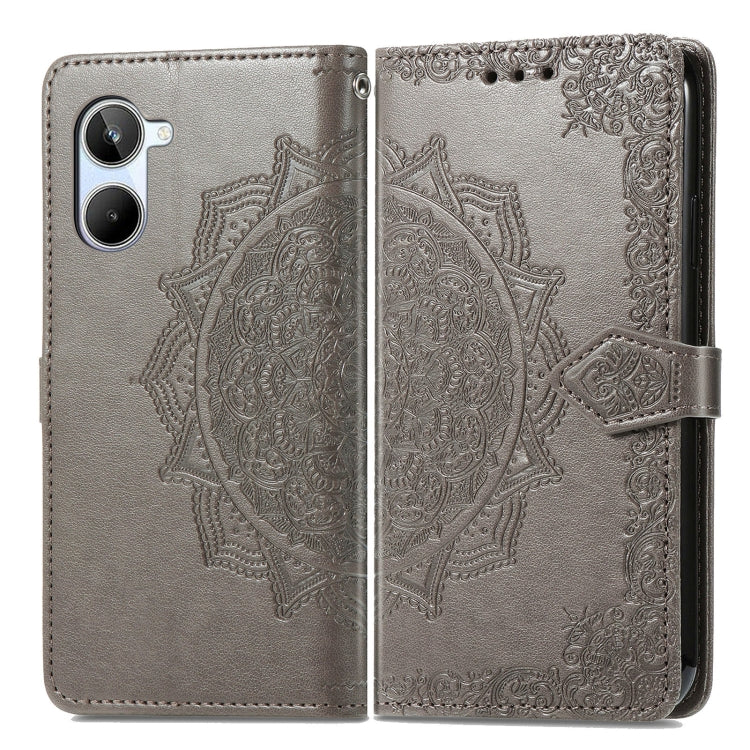 For Realme 10 4G Mandala Flower Embossed Leather Phone Case