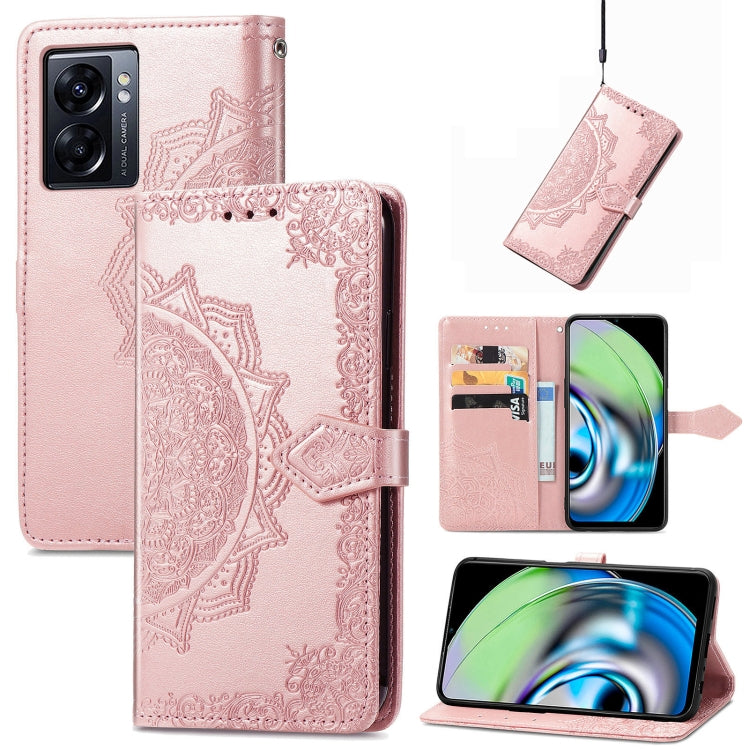 For Realme V23 Mandala Flower Embossed Leather Phone Case