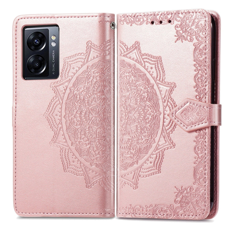 For Realme V23 Mandala Flower Embossed Leather Phone Case