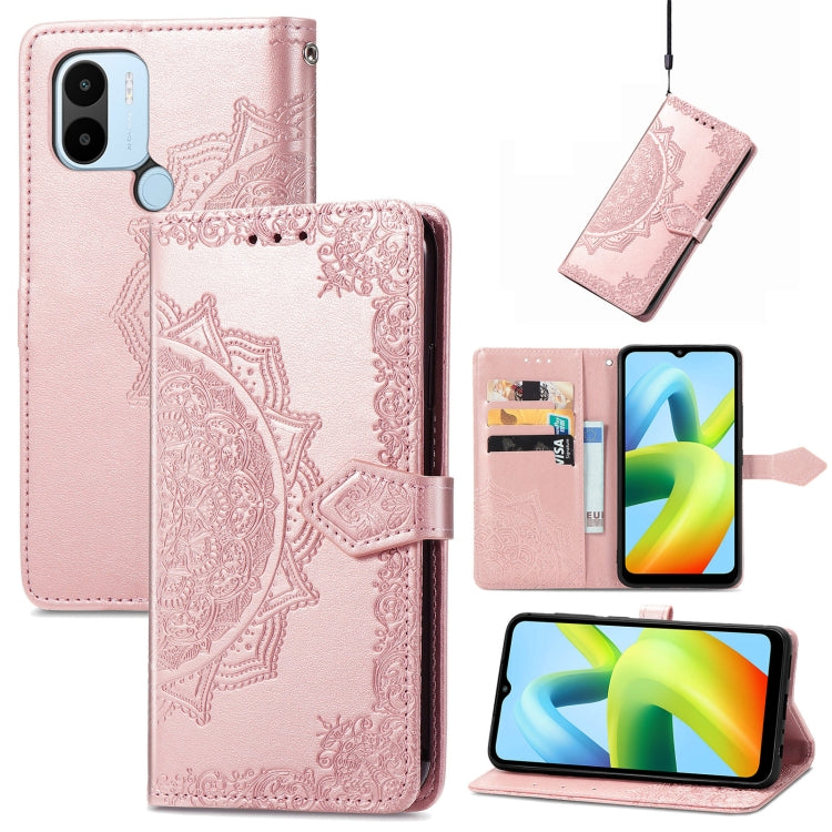 For Xiaomi Redmi A1+ Mandala Flower Embossed Leather Phone Case