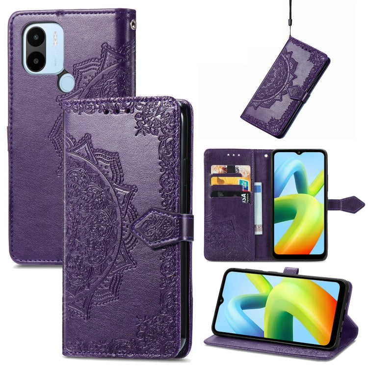 For Xiaomi Redmi A1+ Mandala Flower Embossed Leather Phone Case