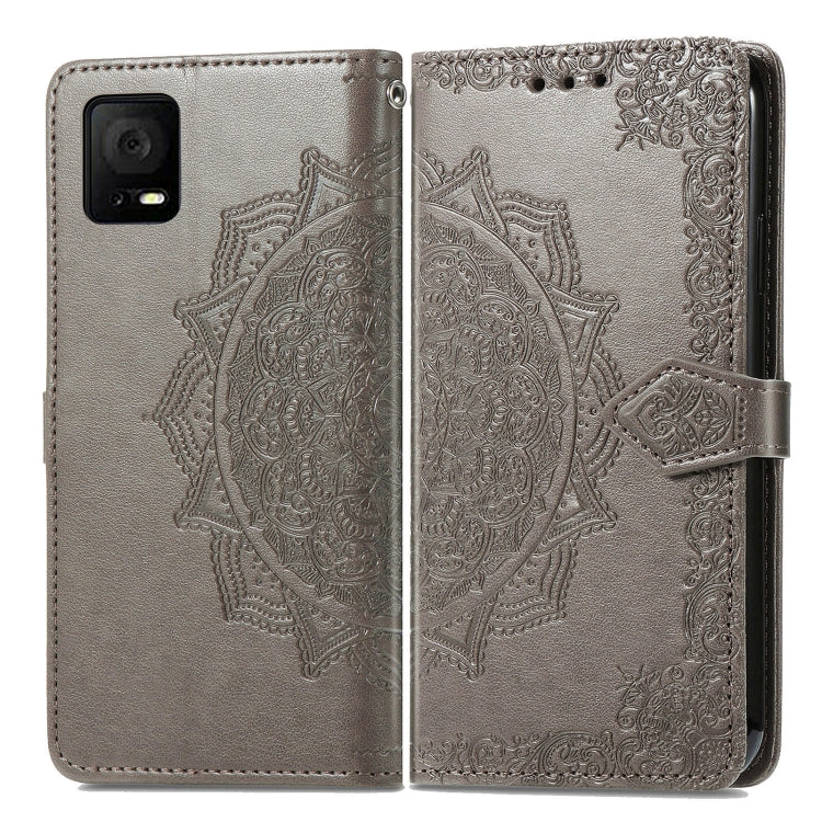 For TCL 405 Mandala Flower Embossed Leather Phone Case