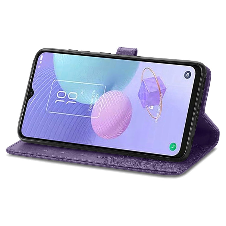 For TCL 405 Mandala Flower Embossed Leather Phone Case