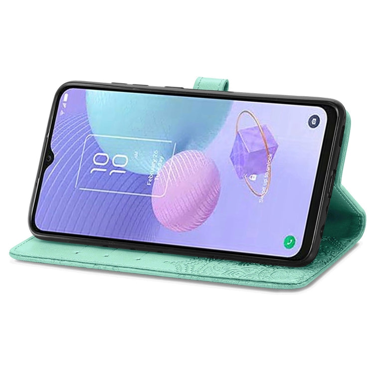 For TCL 405 Mandala Flower Embossed Leather Phone Case