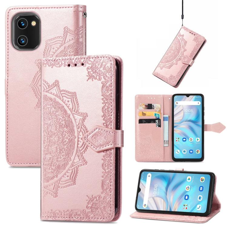 For UMIDIGI A13S Mandala Flower Embossed Leather Phone Case