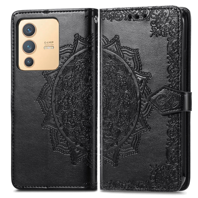 For vivo V23 5G Mandala Flower Embossed Leather Phone Case