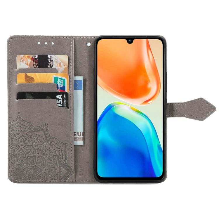 For vivo X80 Lite Mandala Flower Embossed Leather Phone Case