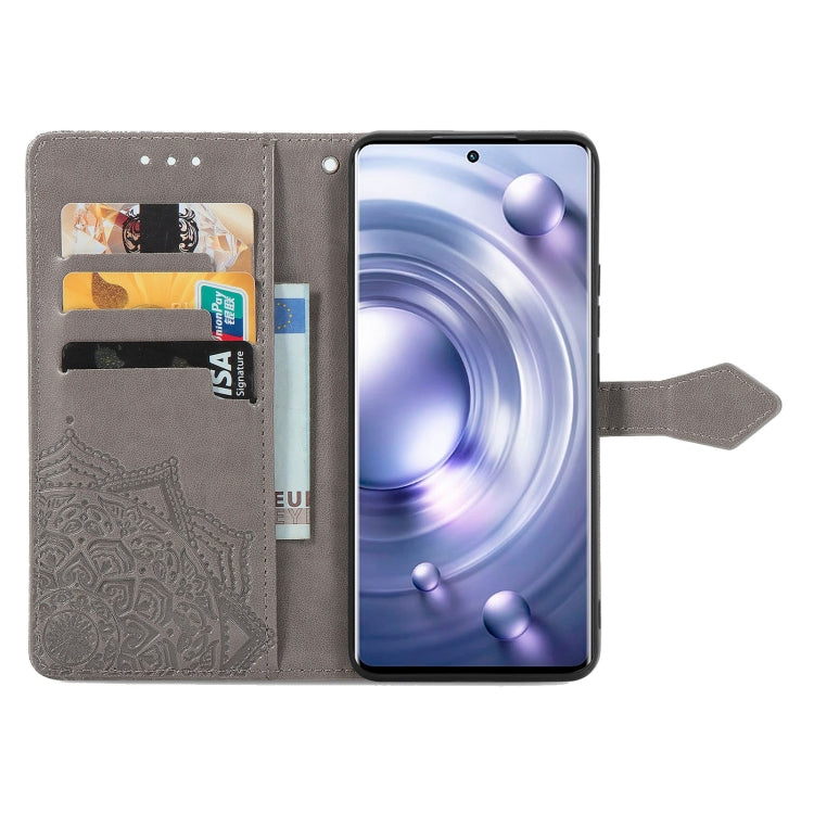 For vivo X80 Pro Mandala Flower Embossed Leather Phone Case