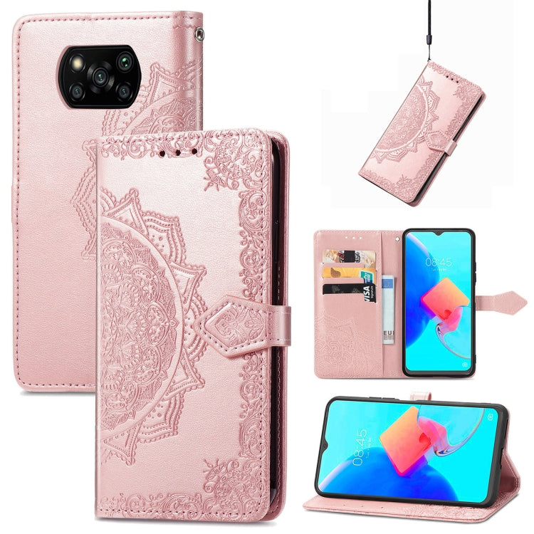 For Xiaomi Poco X3 Pro Mandala Flower Embossed Leather Phone Case