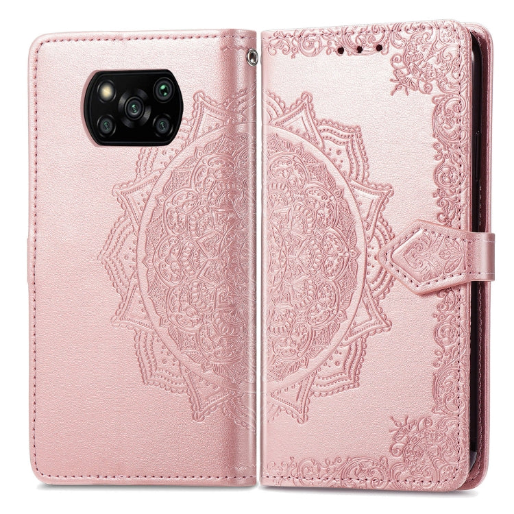 For Xiaomi Poco X3 Pro Mandala Flower Embossed Leather Phone Case