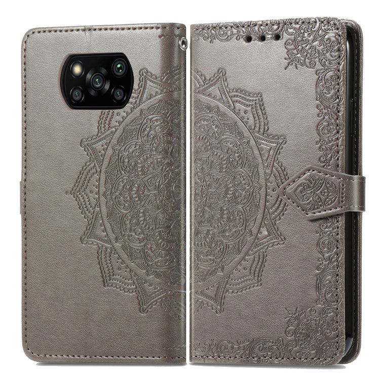 For Xiaomi Poco X3 Pro Mandala Flower Embossed Leather Phone Case