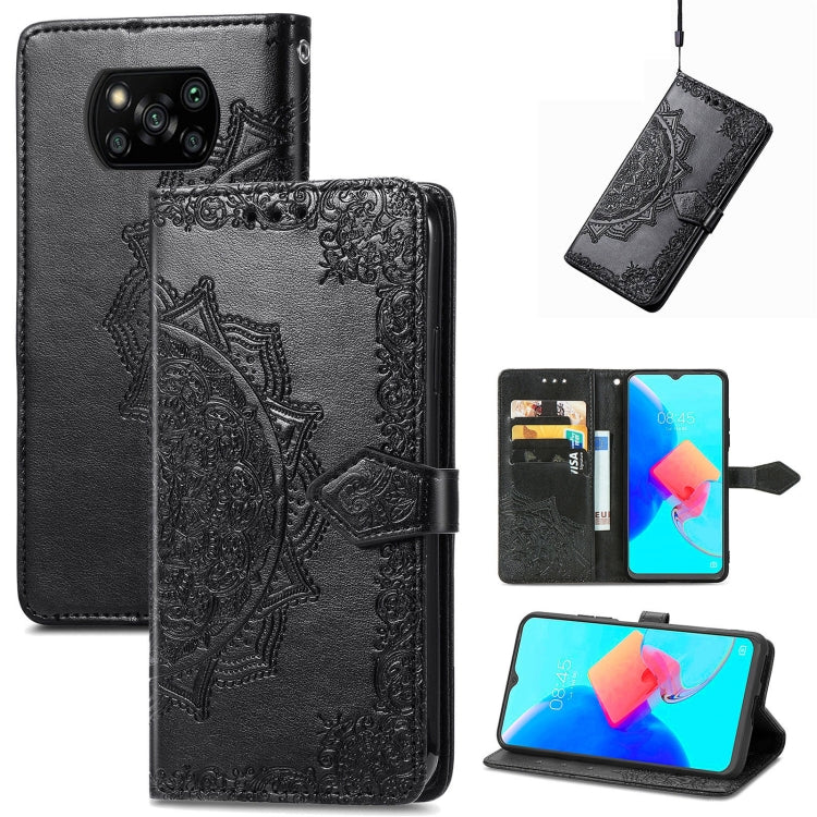 For Xiaomi Poco X3 Pro Mandala Flower Embossed Leather Phone Case