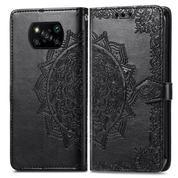 For Xiaomi Poco X3 Pro Mandala Flower Embossed Leather Phone Case
