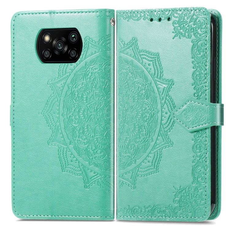 For Xiaomi Poco X3 Pro Mandala Flower Embossed Leather Phone Case