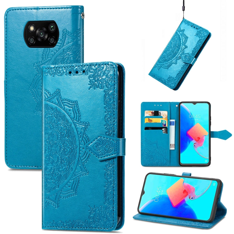 For Xiaomi Poco X3 Pro Mandala Flower Embossed Leather Phone Case