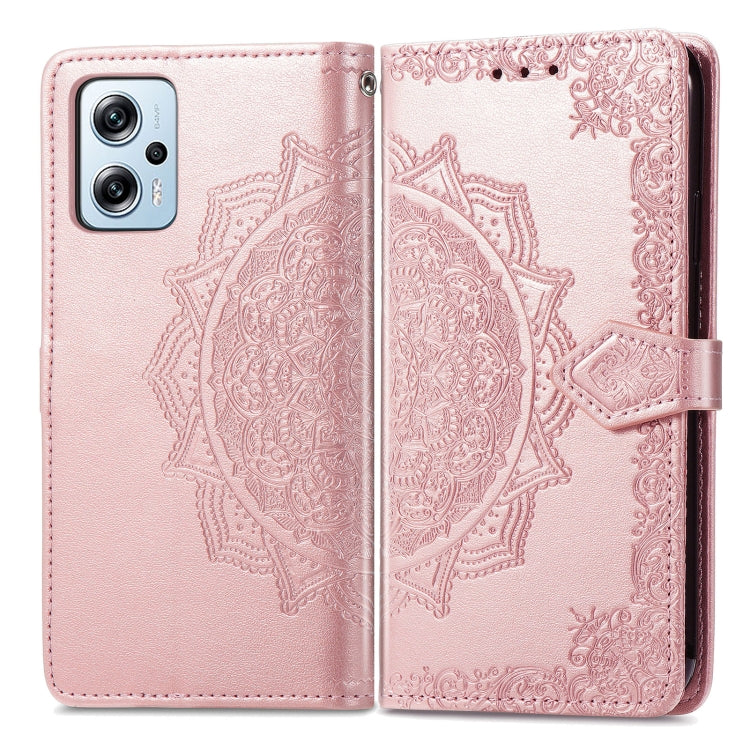For Xiaomi Poco X4 GT Mandala Flower Embossed Leather Phone Case