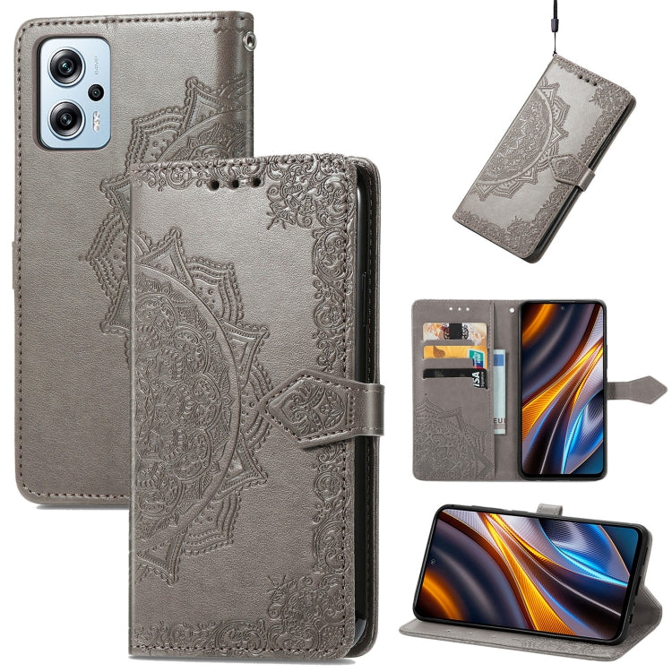 For Xiaomi Poco X4 GT Mandala Flower Embossed Leather Phone Case