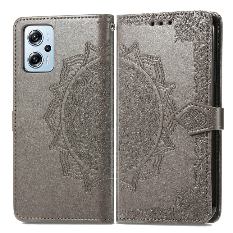 For Xiaomi Poco X4 GT Mandala Flower Embossed Leather Phone Case
