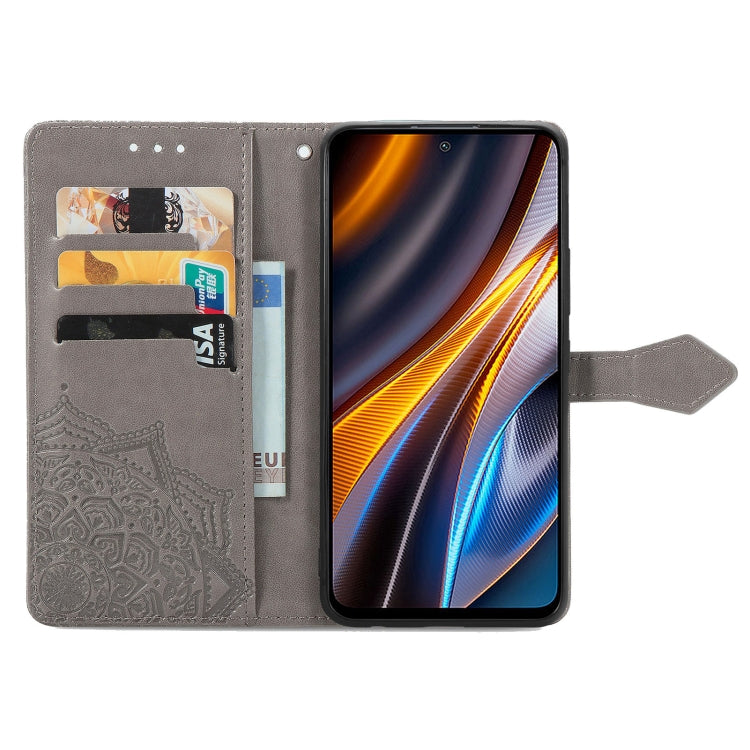 For Xiaomi Poco X4 GT Mandala Flower Embossed Leather Phone Case