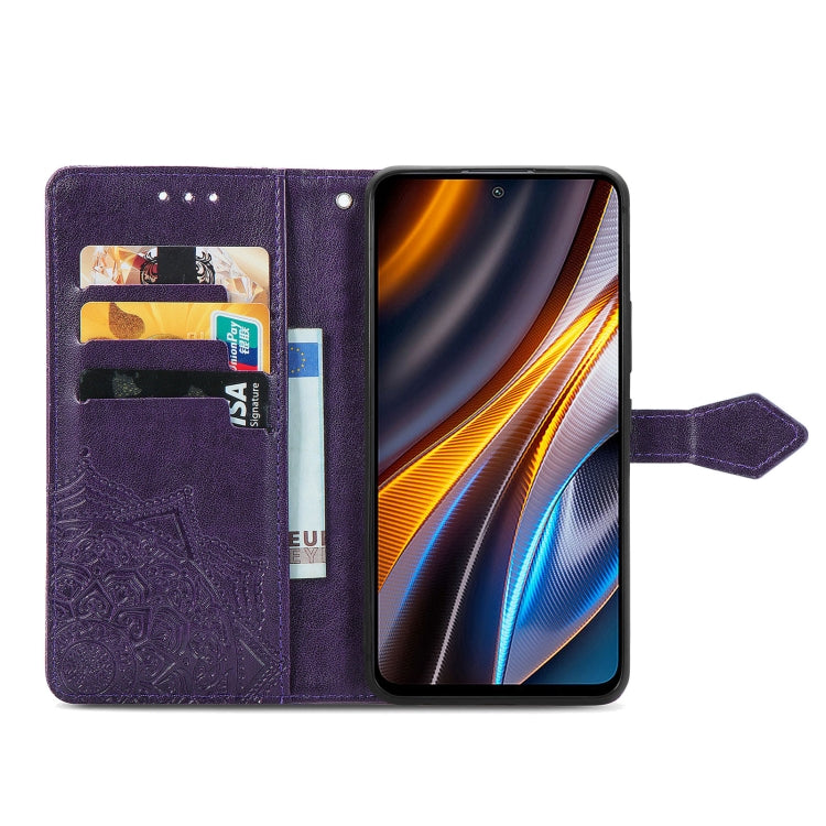 For Xiaomi Poco X4 GT Mandala Flower Embossed Leather Phone Case