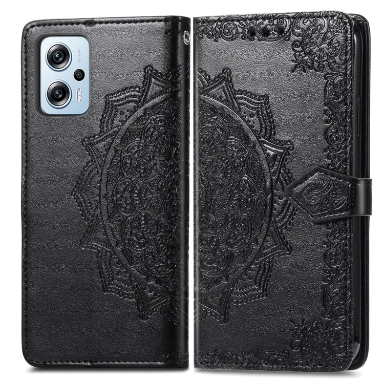 For Xiaomi Poco X4 GT Mandala Flower Embossed Leather Phone Case