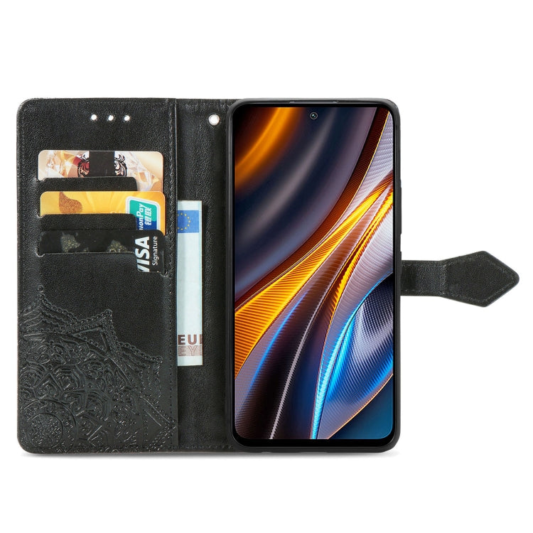 For Xiaomi Poco X4 GT Mandala Flower Embossed Leather Phone Case