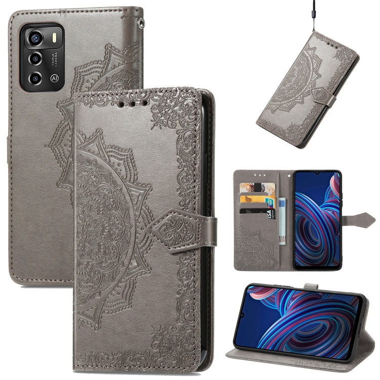 For ZTE Blade A72 4G Mandala Flower Embossed Leather Phone Case