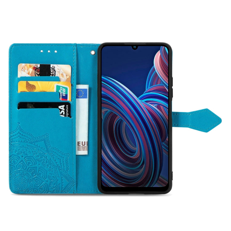 For ZTE Blade A72 4G Mandala Flower Embossed Leather Phone Case