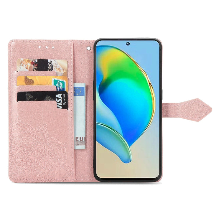 For ZTE Blade V40S Mandala Flower Embossed Leather Phone Case