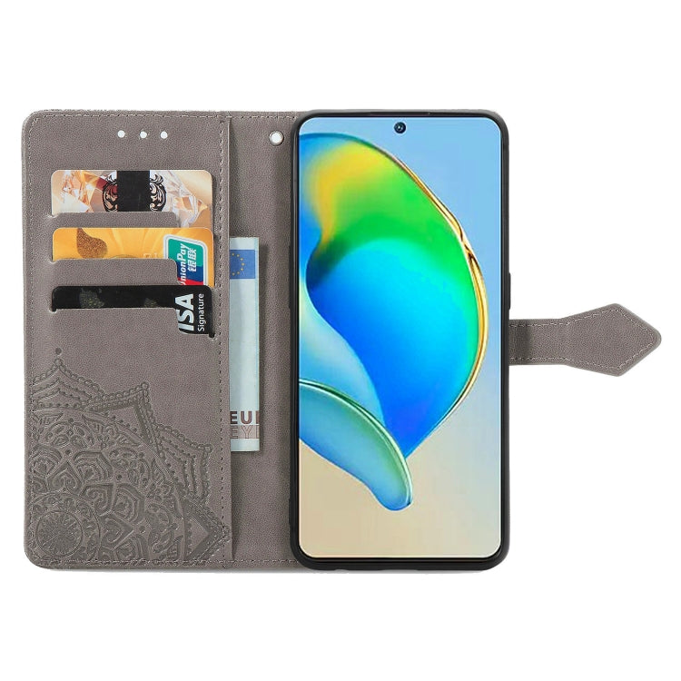 For ZTE Blade V40S Mandala Flower Embossed Leather Phone Case