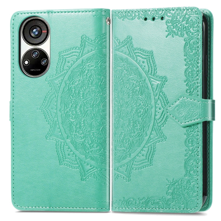 For ZTE Blade V40S Mandala Flower Embossed Leather Phone Case