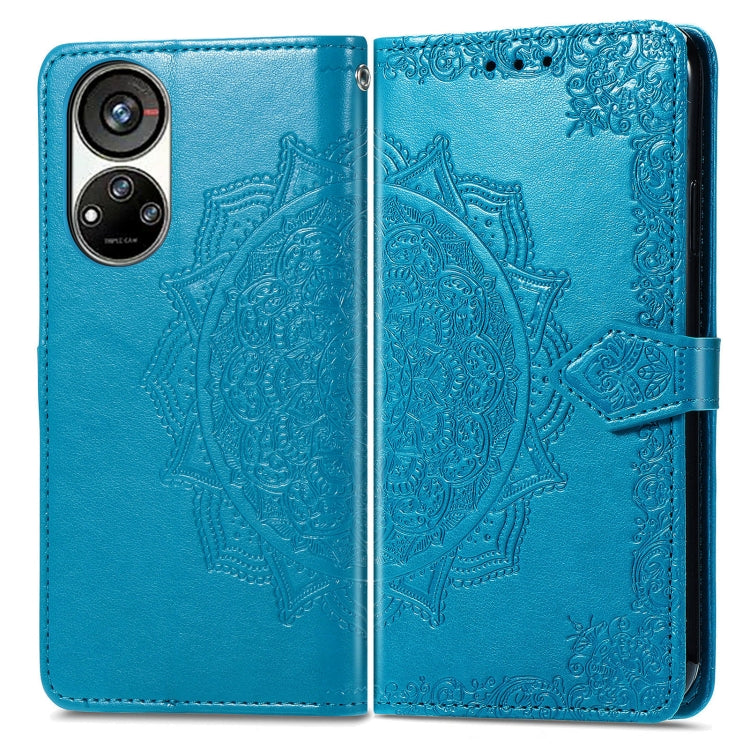 For ZTE Blade V40S Mandala Flower Embossed Leather Phone Case