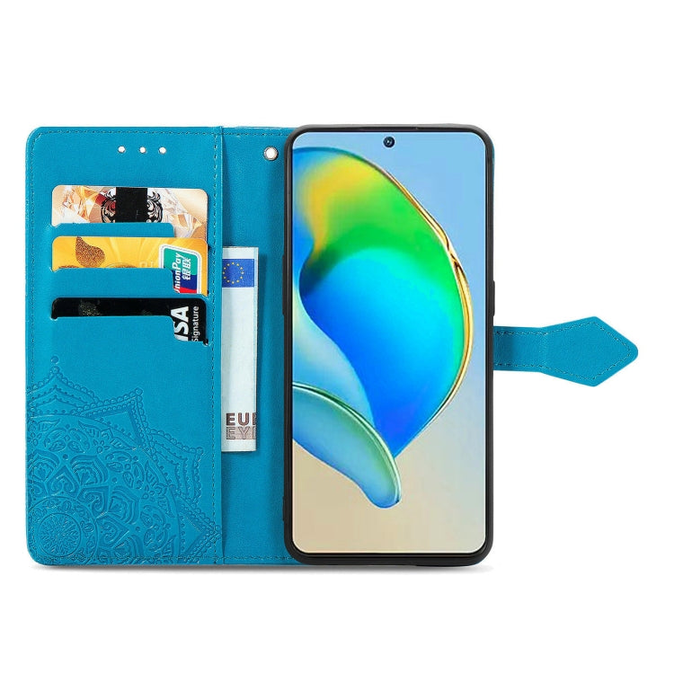 For ZTE Blade V40S Mandala Flower Embossed Leather Phone Case